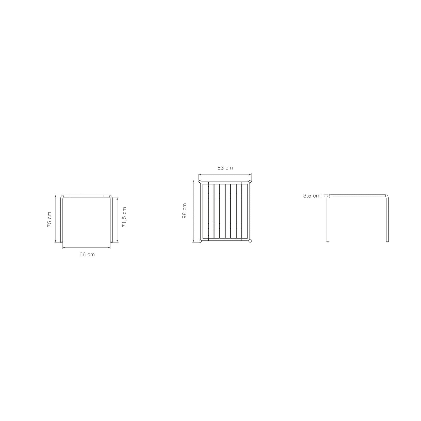 Avanti Gartenesstisch Esche 98x83cm