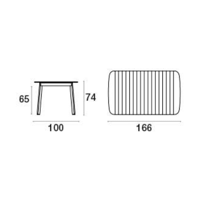 Shine Gartentisch 166x100cm Natur