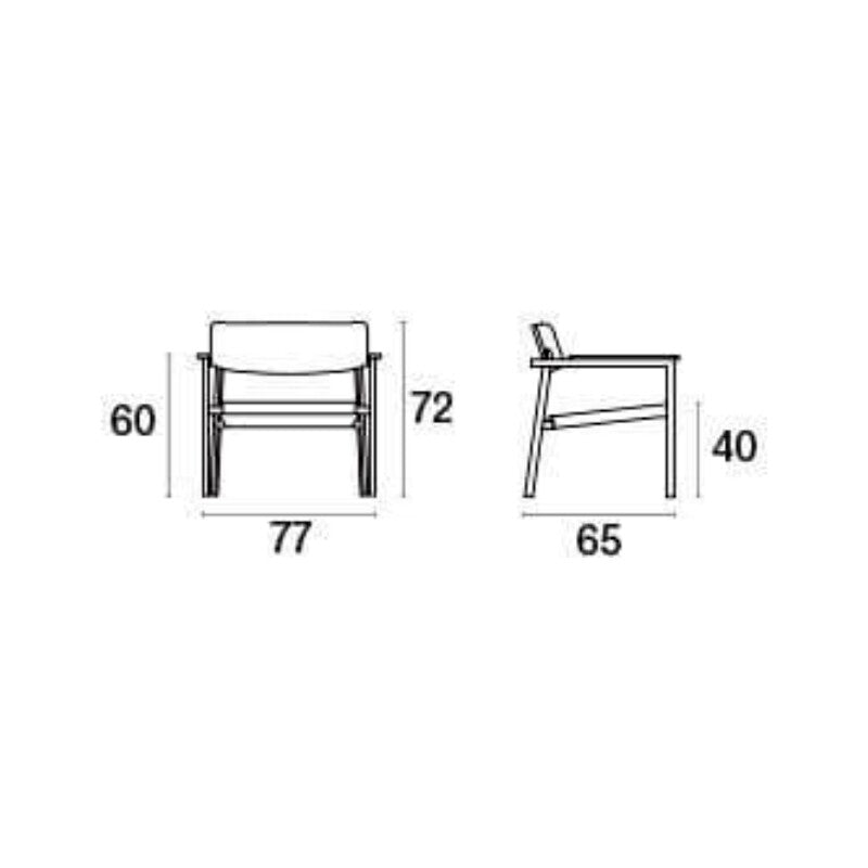 Shine Lounge Gartenarmlehnstuhl Teak Schwarz