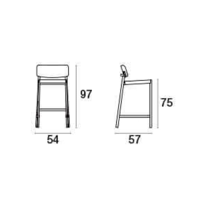 Shine Outdoor-Barhocker 75cm Weiß