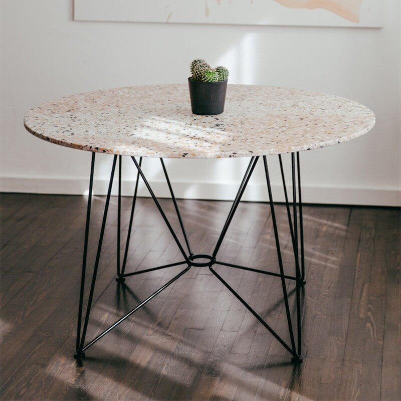 The Ring Table Esstisch Terrazzo Ø120cm Schwarz
