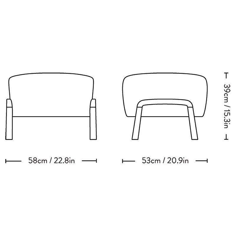 Wulff ATD3 Pouf Gestell Eiche