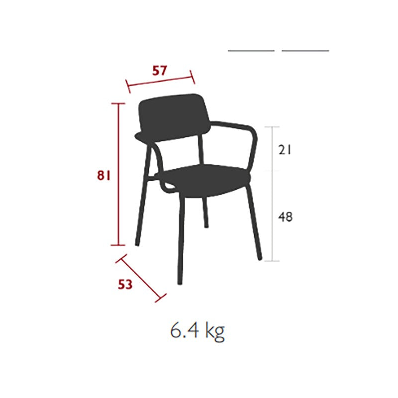 Studie Gartenarmlehnstuhl Zederngrün