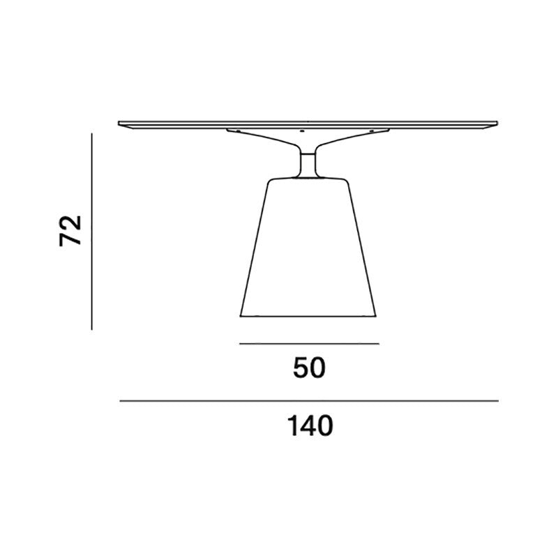 Rock Esstisch Ø 140cm MDF Natur