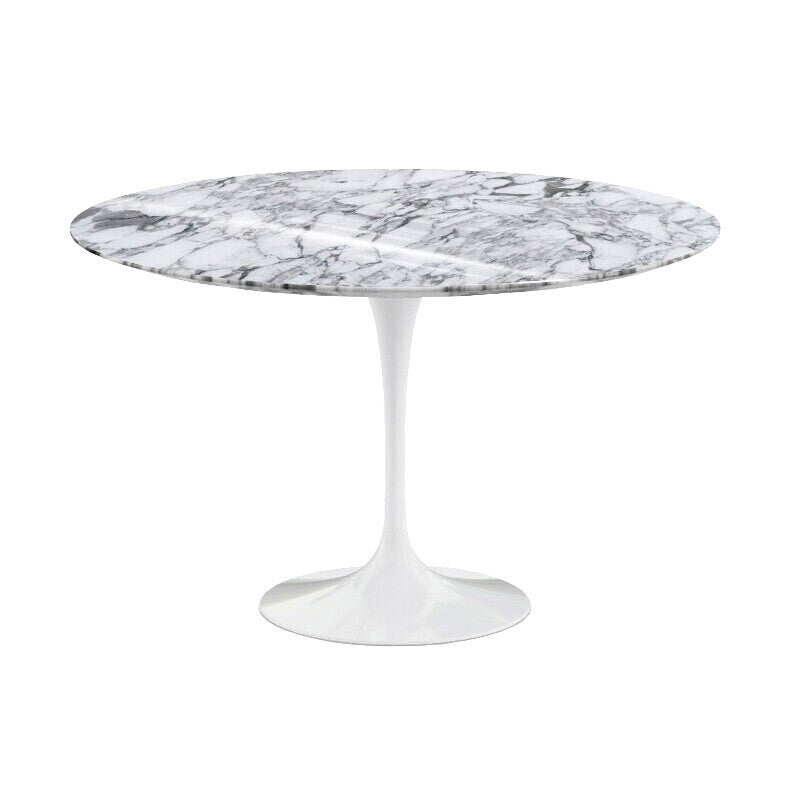 Saarinen Esstisch Ø120cm Marmor Weiß