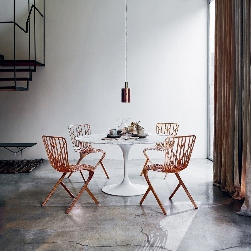 Saarinen Esstisch Ø120cm Marmor Weiß