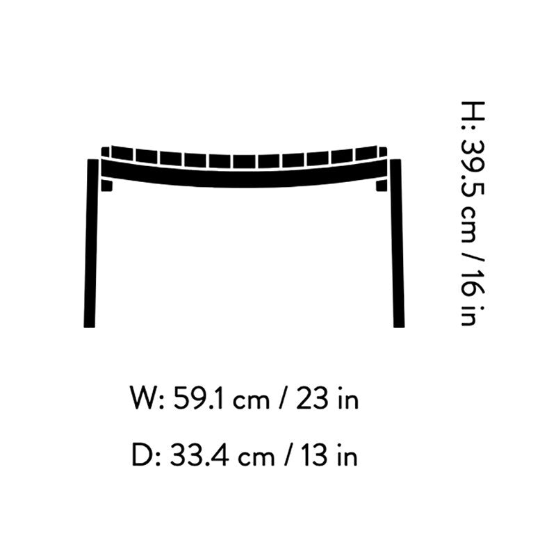 Ville AV46 Outdoor Fußhocker Schwarz