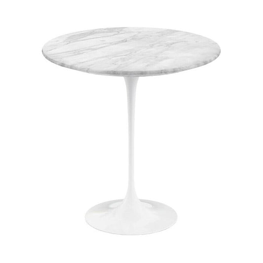 Saarinen Beistelltisch Ø 51cm Marmor Weiß