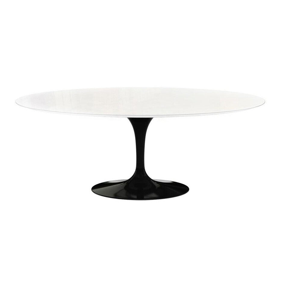 Saarinen Gartentisch Oval 198cm Schwarz