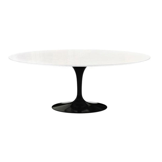 Saarinen Gartentisch Oval 198cm Schwarz