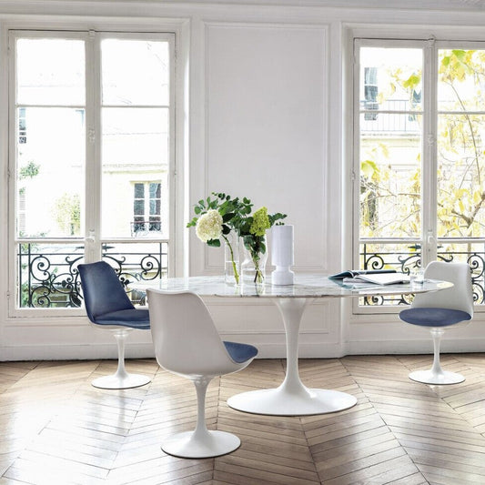 Saarinen Esstisch oval 198cm Marmor Schwarz