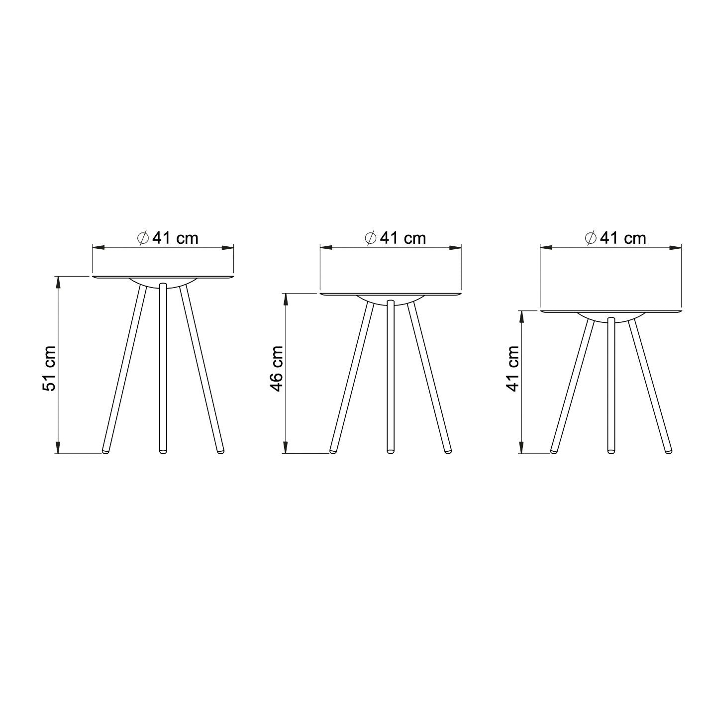 Skippy Beistelltisch 3er Set