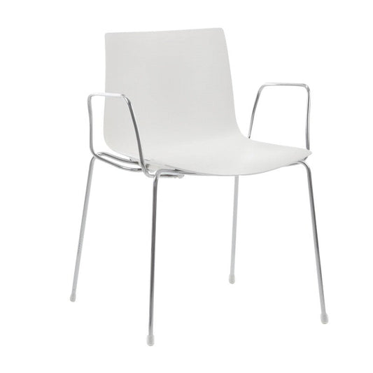 Catifa 46 0251 Armlehnstuhl einfarbig Gestell Chrom Weiß