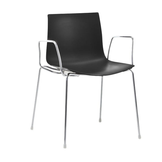 Catifa 46 0251 Armlehnstuhl einfarbig Gestell Chrom Schwarz