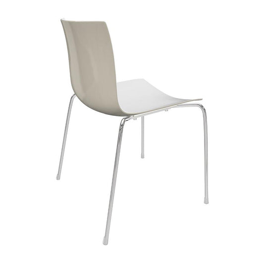 Catifa 46 0251 Stuhl zweifarbig Gestell Chrom Weiß