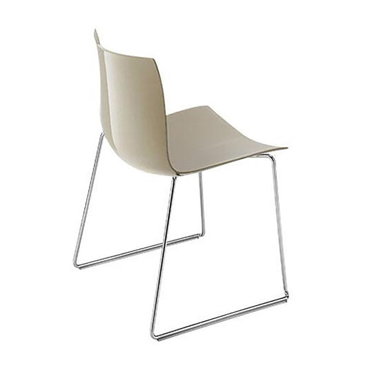 Catifa 46 0278 Stuhl einfarbig Kufe Chrom Natur