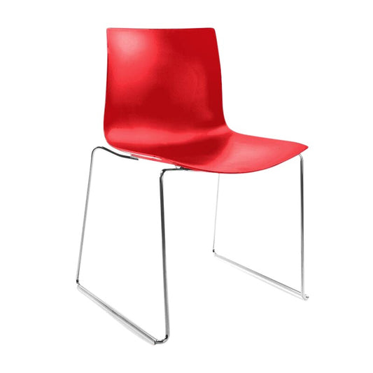 Catifa 46 0278 Stuhl einfarbig Kufe Chrom Natur