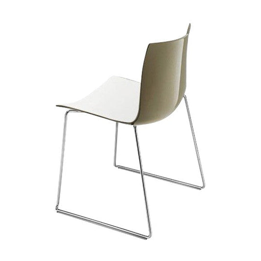 Catifa 46 0278 Stuhl zweifarbig Kufe Chrom Natur
