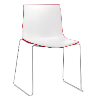 Catifa 46 0278 Stuhl zweifarbig Kufe Chrom Natur