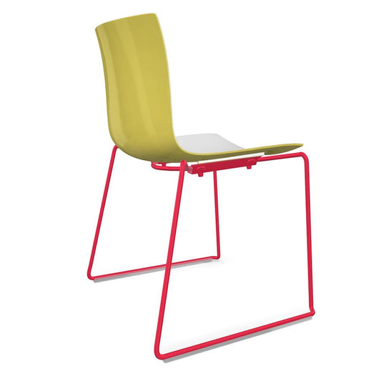 Catifa 46 0278 Stuhl zweifarbig Kufe farbig Weiß