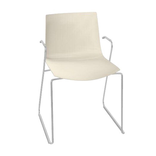 Catifa 46 0287 Armlehnstuhl einf. Kufe Chrom Natur