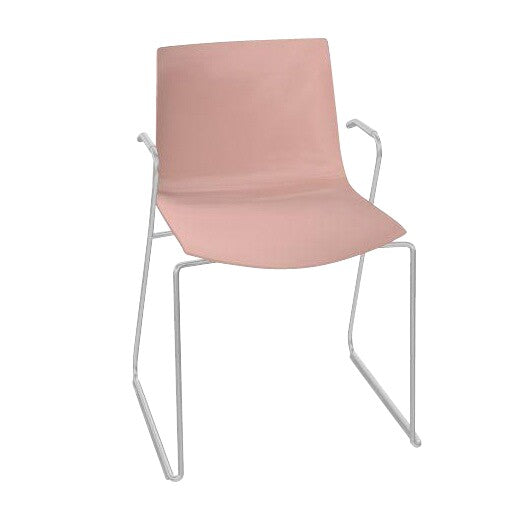Catifa 46 0287 Armlehnstuhl einf. Kufe Chrom Natur