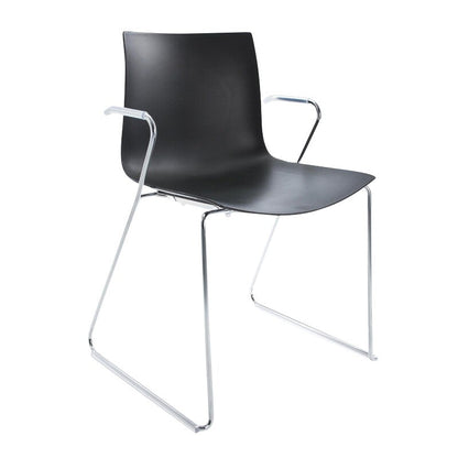 Catifa 46 0287 Armlehnstuhl einf. Kufe Chrom Schwarz