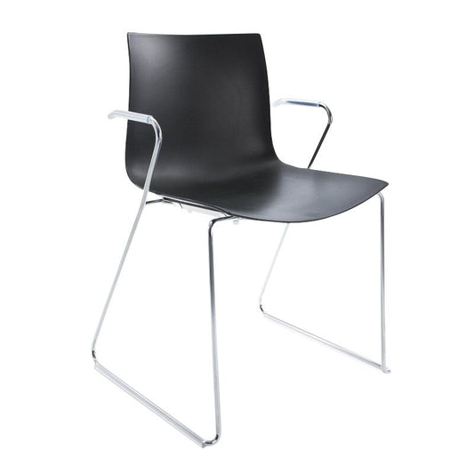 Catifa 46 0287 Armlehnstuhl einf. Kufe Chrom Schwarz