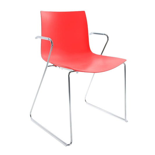 Catifa 46 0287 Armlehnstuhl einf. Kufe Chrom Natur