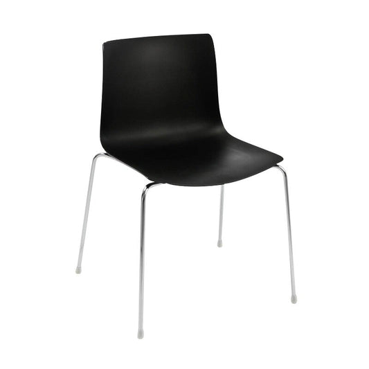 Catifa 46 Stuhl einfarbig Gestell Chrom Schwarz