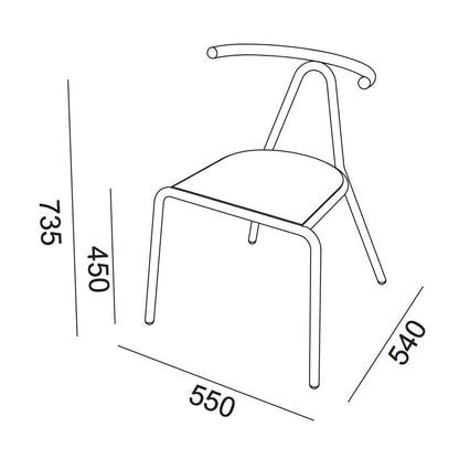 Toro Stuhl Sitzfläche Esche Schwarz
