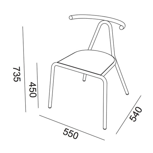 Toro Stuhl Sitzfläche Esche Schwarz