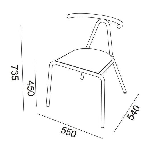 Toro Stuhl Sitzfläche Platinum Flukso Schwarz