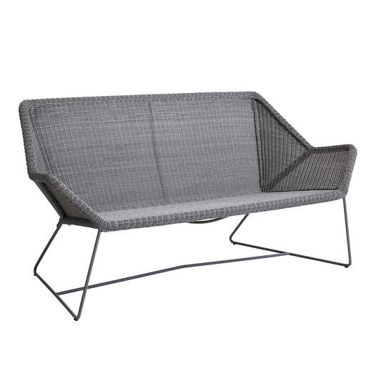Breeze 2-Sitzer Outdoor Lounge Sofa Hellgrau