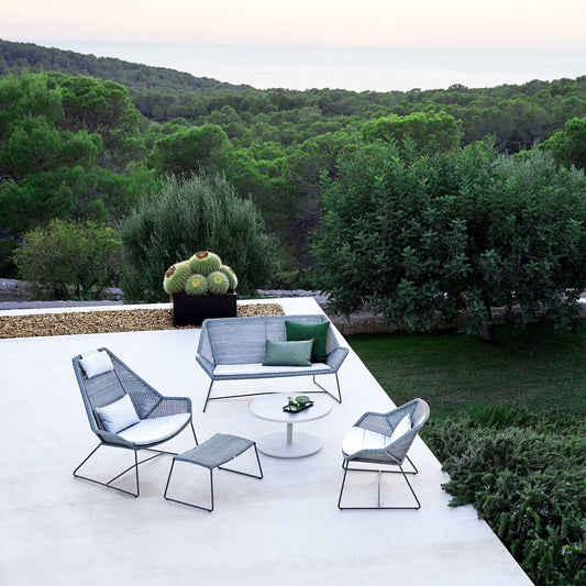 Breeze 2-Sitzer Outdoor Lounge Sofa Hellgrau