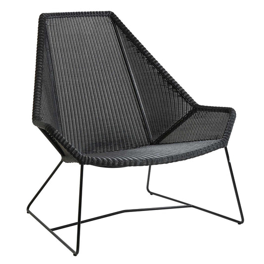 Breeze Gartensessel hoher Rücken Schwarz