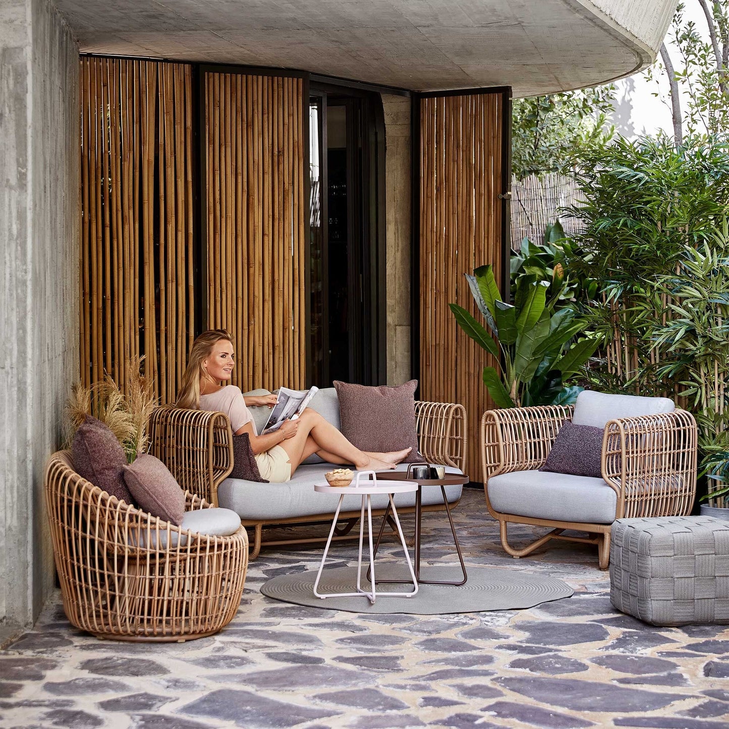 Nest 2-Sitzer Outdoor Sofa Natur