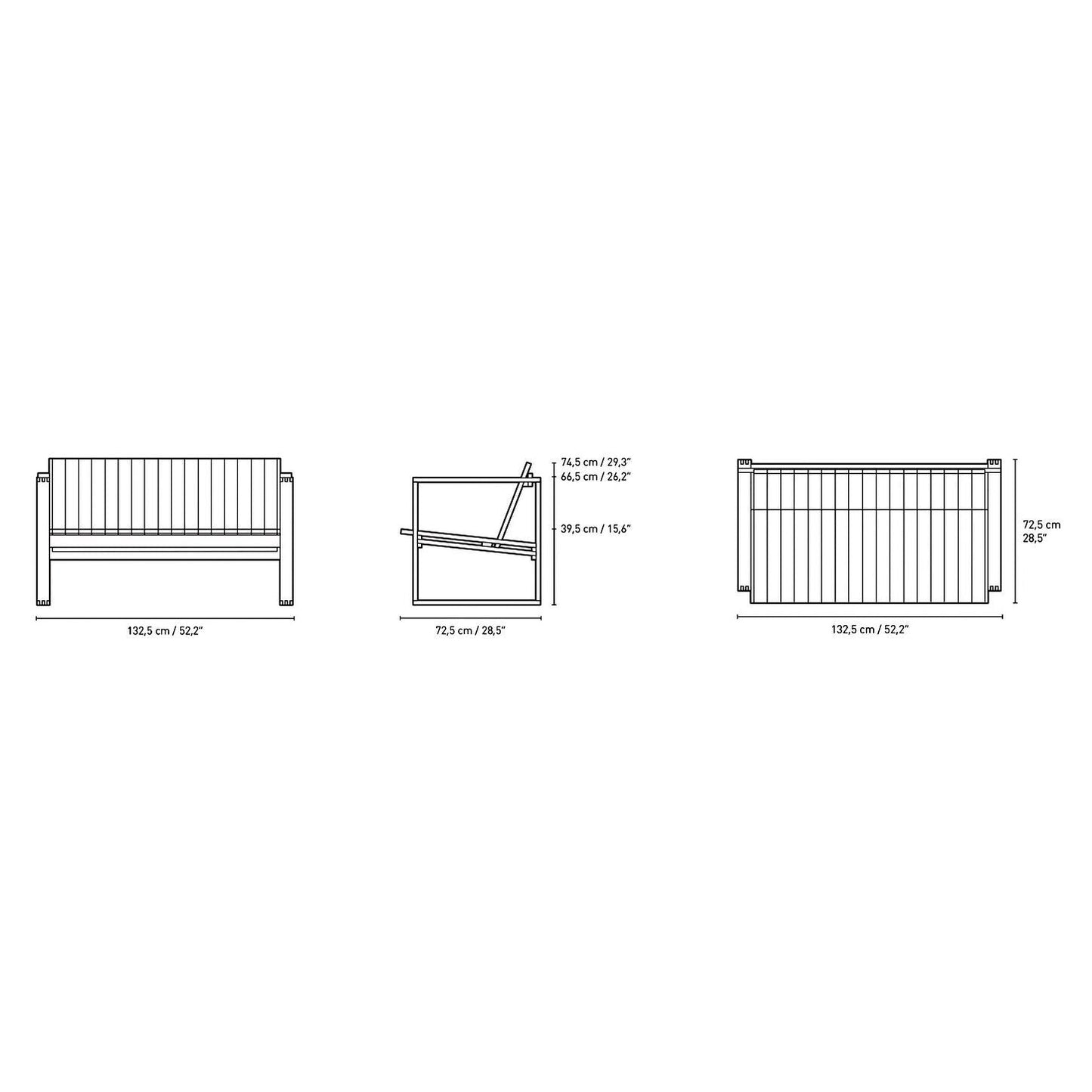 BK12 Gartensofa