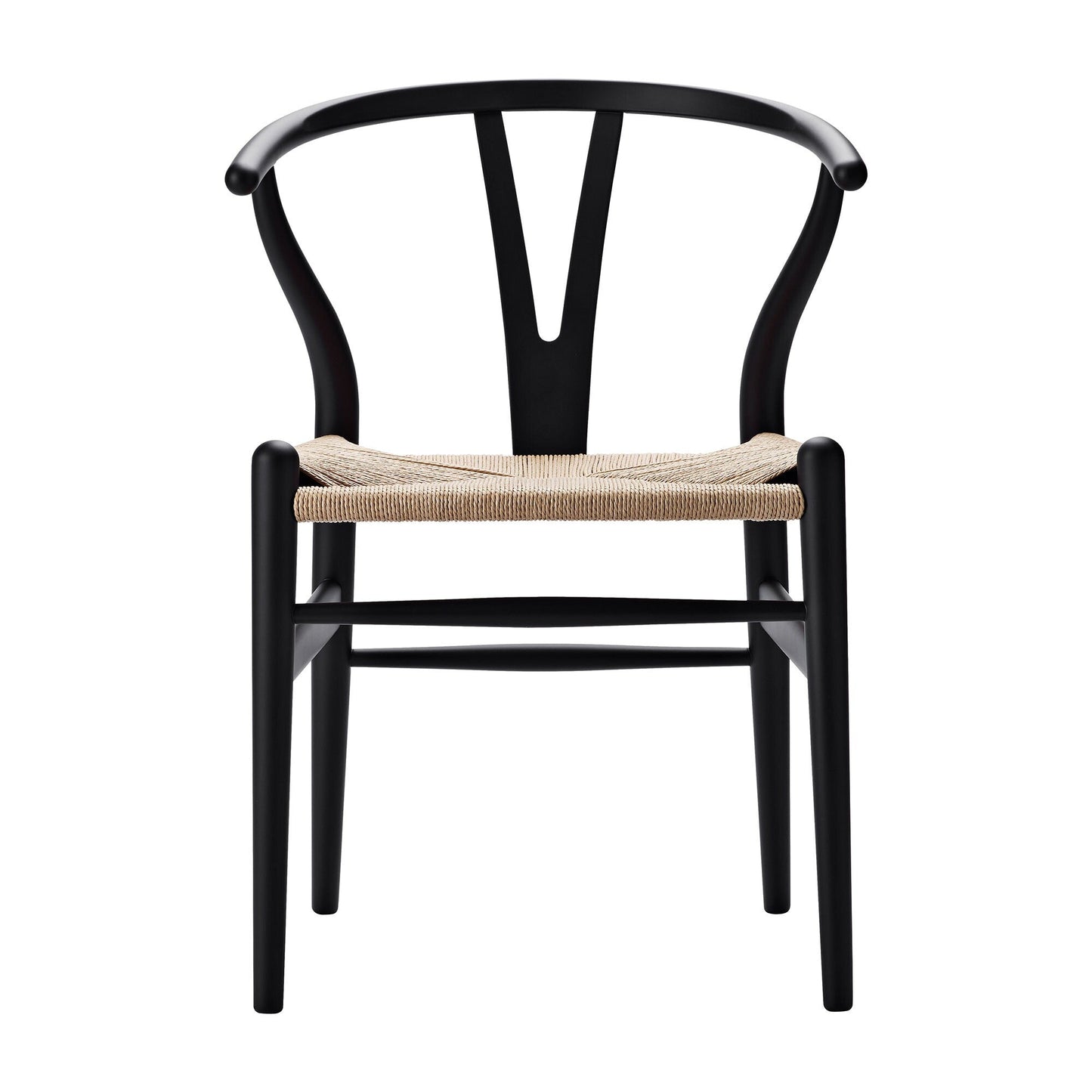 CH24 Soft Wishbone Chair Gestell Buche Schwarz