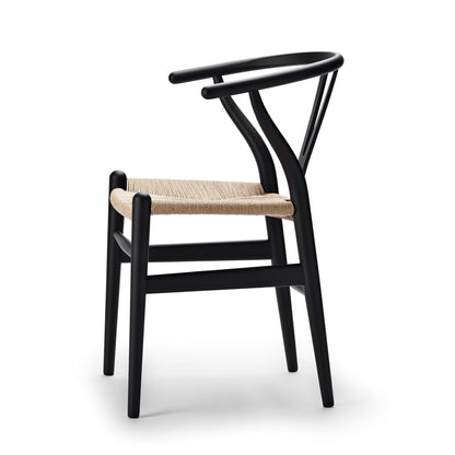 CH24 Soft Wishbone Chair Gestell Buche 2er Set Schwarz