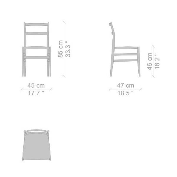 646 Leggera Stuhl Weiß