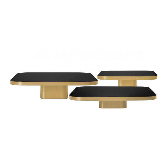 Bow Couchtisch 3er Set Schwarz
