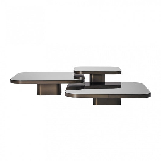Bow Couchtisch 3er Set Schwarz