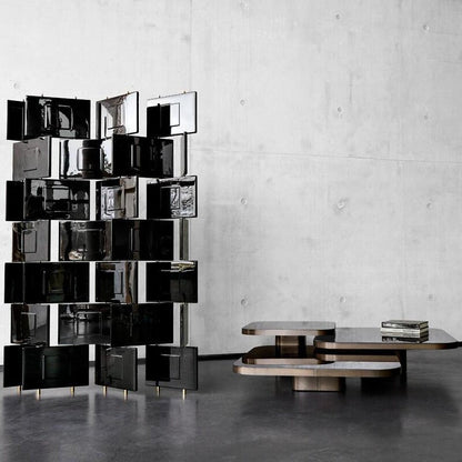 Bow No. 3 Couchtisch 70x70x31cm Schwarz