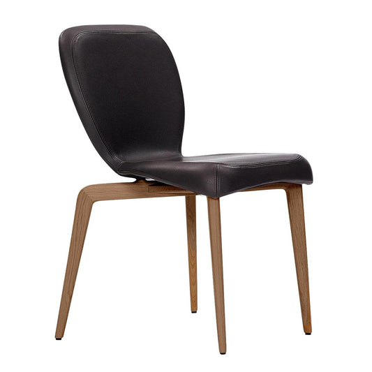 Munich Chair gepolstert Leder Schwarz