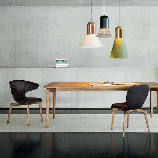 Munich Chair gepolstert Leder Schwarz