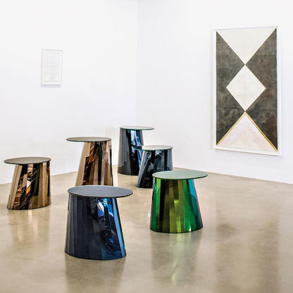 Pli Beistelltisch hoch Schwarz