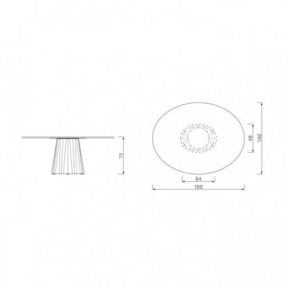 Pli Esstisch Tischplatte lackiert