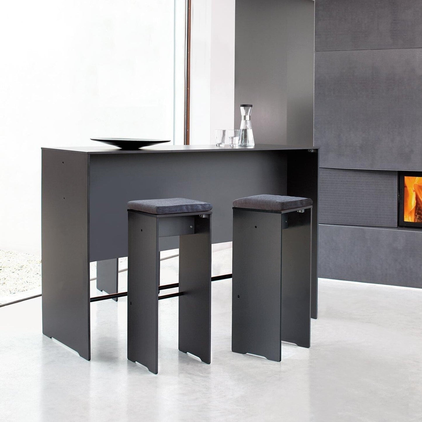 Riva Bar Tisch Anthrazit