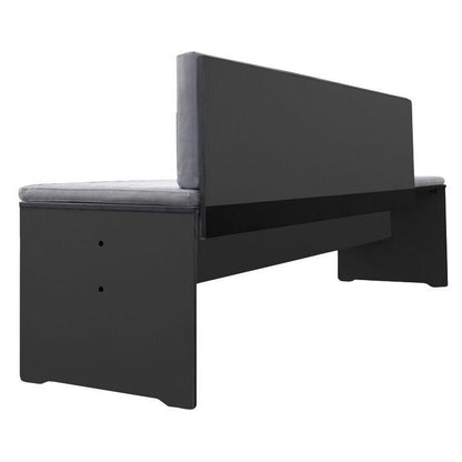 Riva Gartenbank mit Rückenlehne Schwarz